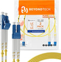 BEYONDTECH 1m LC to LC Fiber Patch Cable – UPC Single-Mode Duplex Fiber Optic by Beyondtech