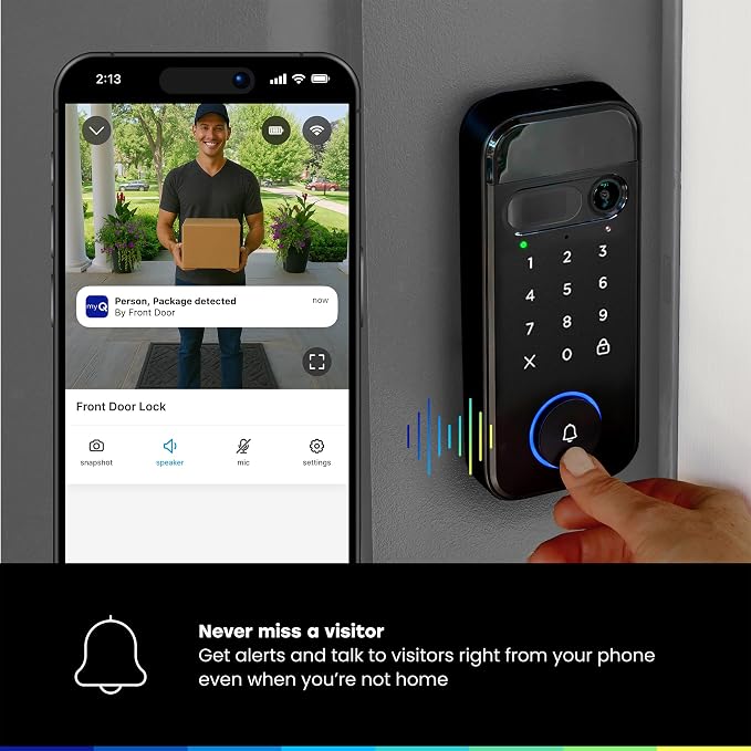 myQ Secure View™ 3-in-1 Smart Lock Deadbolt + Garage Door Video Keypad + Power - Image 7