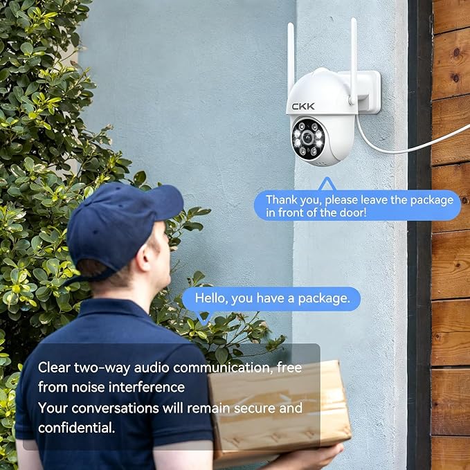 CKK 2K Security Cameras Outdoor 4Pack, 2.4G/5G WiFi Home Security Cameras - Image 5