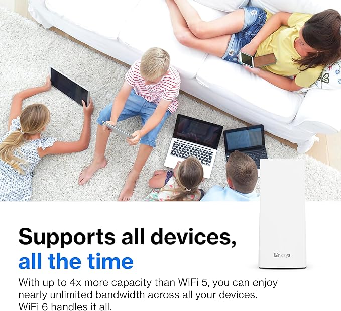 Linksys Atlas WiFi 6 Router Home WiFi Mesh System, 000 Sq. ft Coverage - Image 5