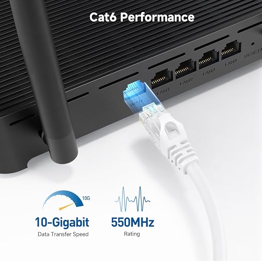 Cable Matters 10Gbps 5-Pack Snagless Cat 6 Ethernet Cable - 14ft - Image 3