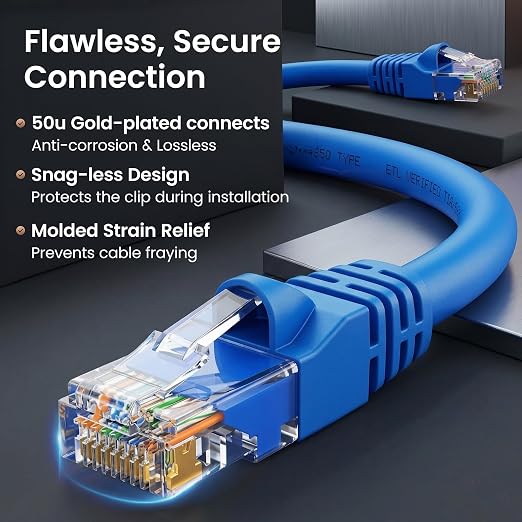 GEARit Cat 6 Ethernet Patch Cable 3 ft Blue - Image 4