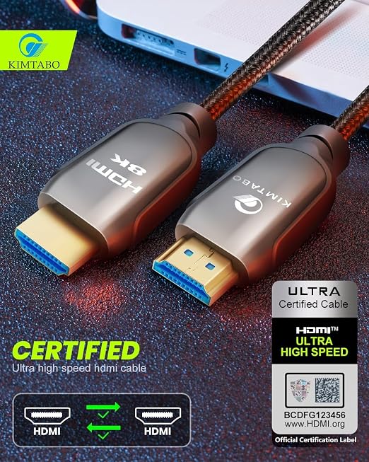HDMI 2.1 Cable 15 ft 48 Gbps, Ultra High Speed HDMI Cable, 4K HD 120Hz 144Hz 2K - Image 2