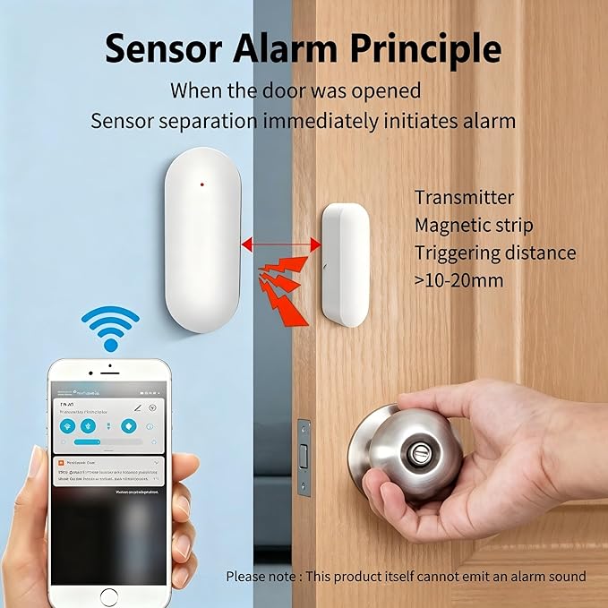 Smart Zigbee Door and Window Sensor – Wireless Magnetic Contact Sensor - Image 3