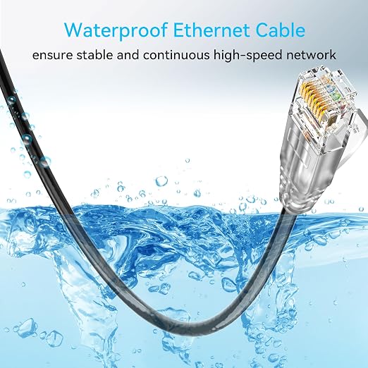 Cat6a Ethernet Cable Slim 50ft Outdoor&Indoor, 28AWG Pure Copper Cat6 Internet - Image 6