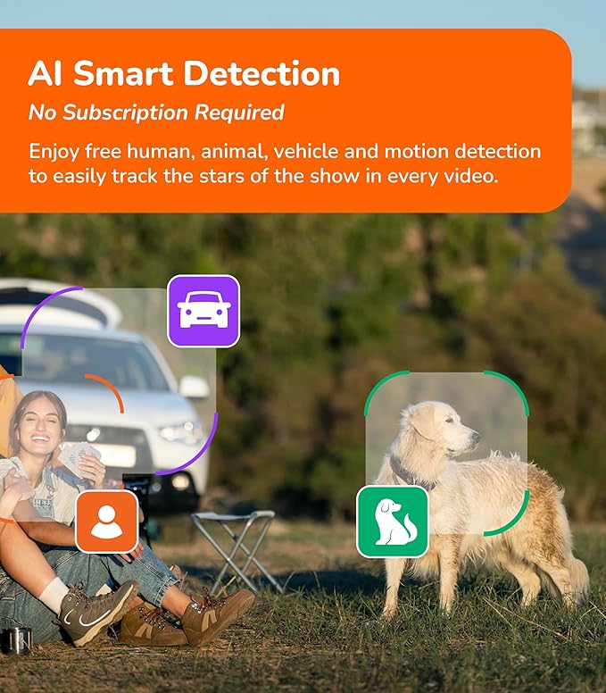 SensForge 2.5K Indoor Outdoor Battery Camera Lite, Dual-Band WiFi, Free AI - Image 4