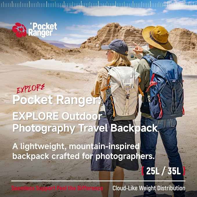 VSGO Pocket Ranger Expandable 35L-43L Photography & Outdoor Backpack – 35L - Image 3
