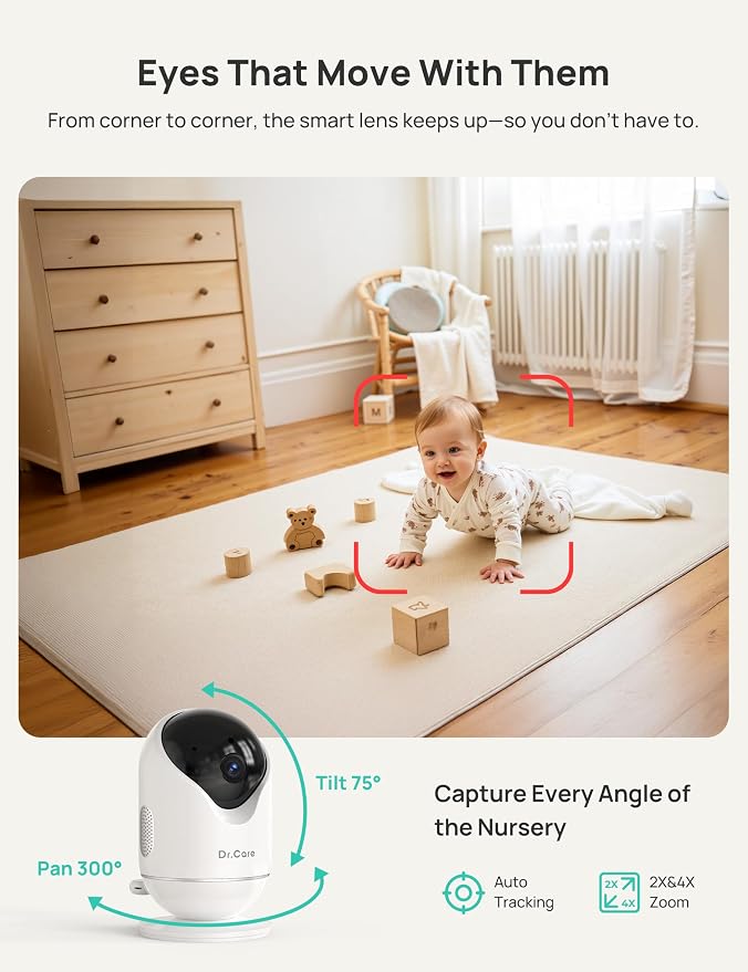 Dr.Care VistaView 5” Smart WiFi Baby Monitor - Image 5