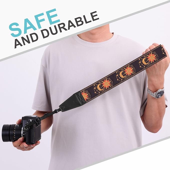 Padwa Lifestyle Helios Moon God Camera Strap -2" Full Grain Leather Ends Camera - Image 7