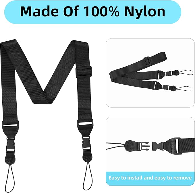 Adjustable Shoulder Strap:Comfortable iPad Strap Nylon Neck Lanyard - Image 7