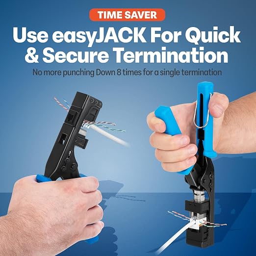 Everest 90° Angled RJ45 Cat6A Keystone Jacks 20-Pack in Black - Image 5