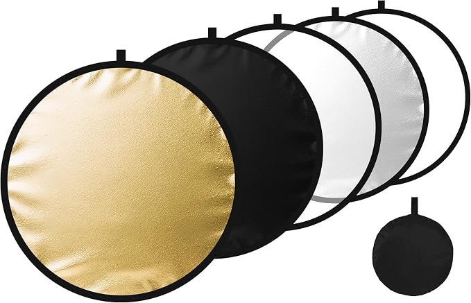 24/32/43/52in Photography Reflector, 5 in 1 Light Diffuser by Unknown