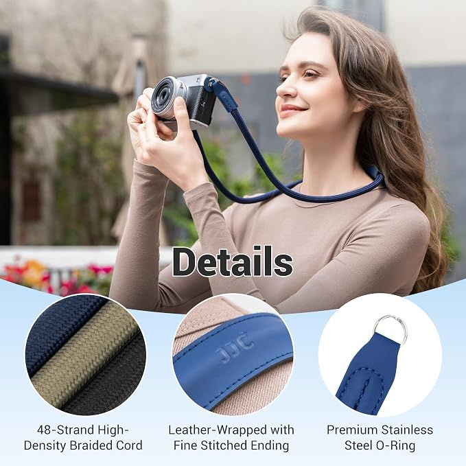 JJC 100cm Braided Rope Camera Strap, Soft Neck Shoulder Strap - Image 5