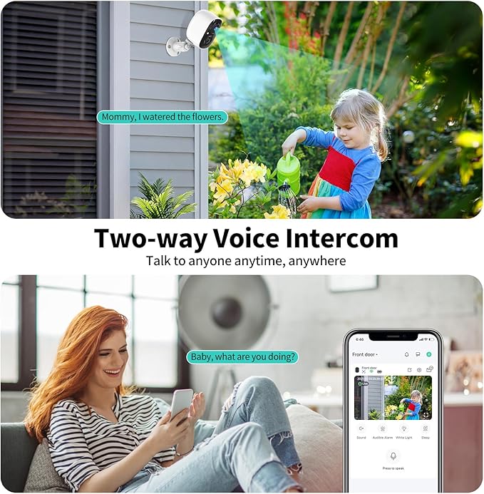 Security Cameras Wireless Outdoor, 2K Indoor WiFi Wireless Cameras, Outside - Image 3
