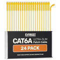 Everest Ultra Slim Cat6a Ethernet Patch Cables 5ft Yellow by EverestMediaSolutions