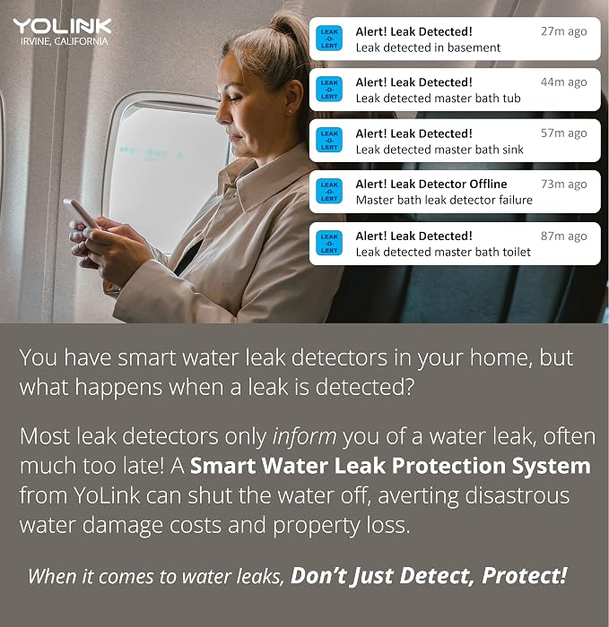 YoLink Water Leak Sensor 2, 1/4 Mile World's Longest Range Smart Home Water - Image 6