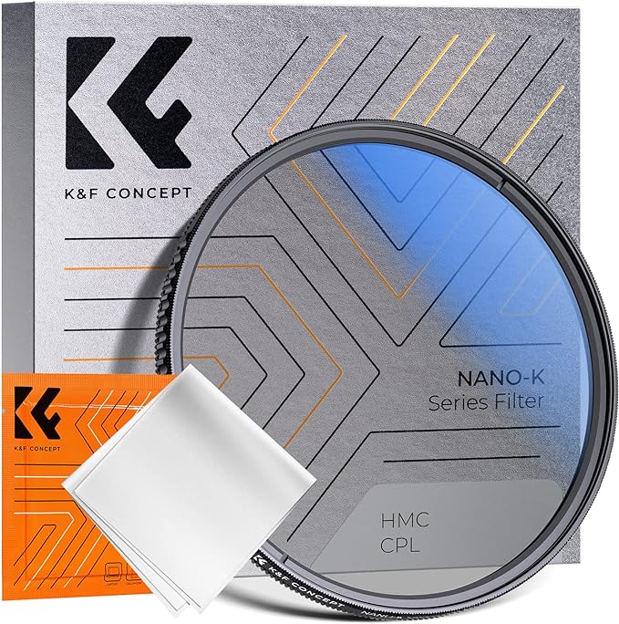 K&F CONCEPT 82mm Circular Polarizer Filter Ultra-Slim 18 Multi-Coated Optical by KFCONCEPT