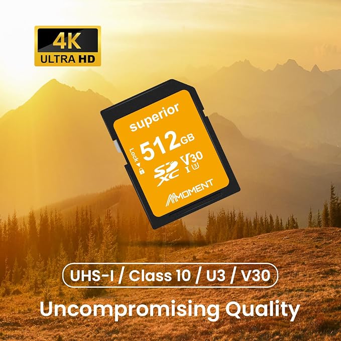 MMOMENT 512GB Full-Size SD Card UHS-I U3 V30 Class 10 High Speed SDXC – Up to - Image 4