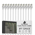 4 Feet Cat6 Patch Cables, Solid Pure Copper Patch Cord, Cat 6 Ethernet Cable by CatBose