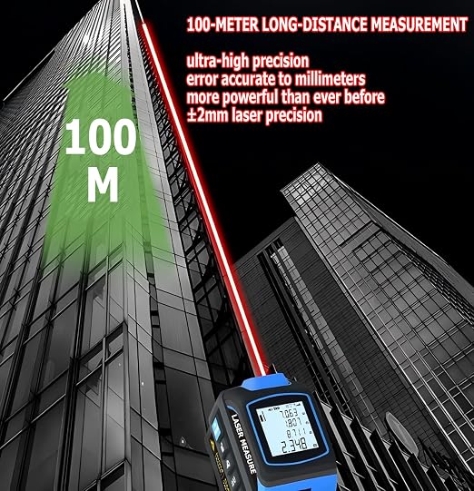tape measure 4-in-1 laser Digital Measuring Tape & 80m/262ft Laser Distance - Image 4