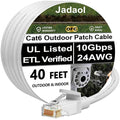 Jadaol Cat 6 Ethernet Cable 40ft, Outdoor&Indoor, 10Gbps Support Cat8/7 Network by Jadaol