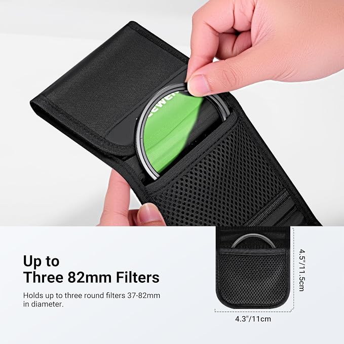 NEEWER 82mm Filter Case, Trifold Foldable Splash Resistant Protective Carry - Image 2