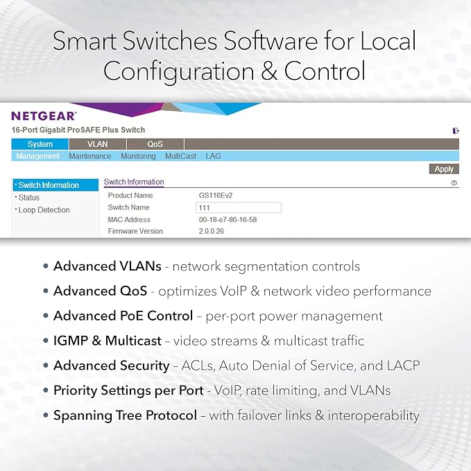 NETGEAR 10-Port PoE Gigabit Ethernet Smart Switch - Image 3