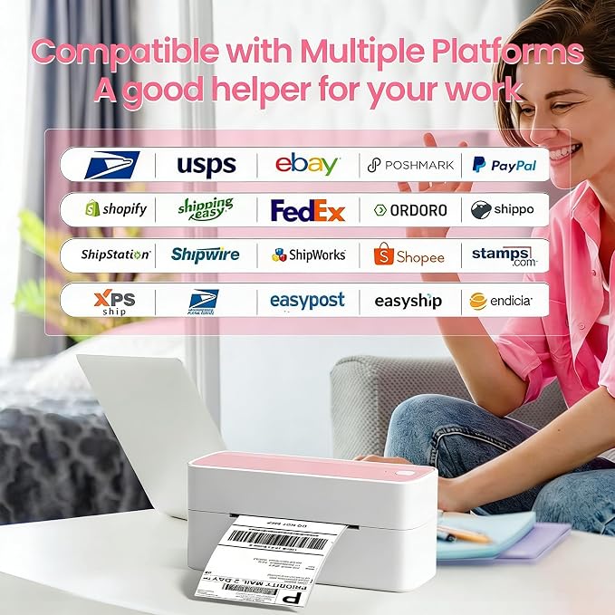 Phomemo Bluetooth Thermal Label Printer, 241BT 4X6 Wireless Shipping Label - Image 6