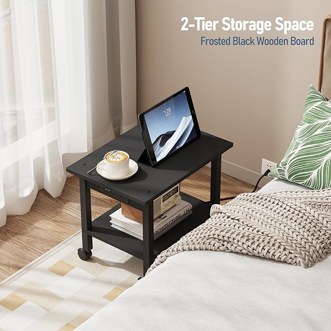 TUTOTAK 2 Tier Printer Stand, Rolling Printer Cart - Image 7