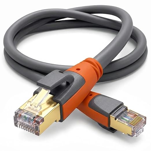 Cat 8 Ethernet Cable 6ft, High Speed LAN Cables 40Gbps 2000MHz Shielded by Plusivo