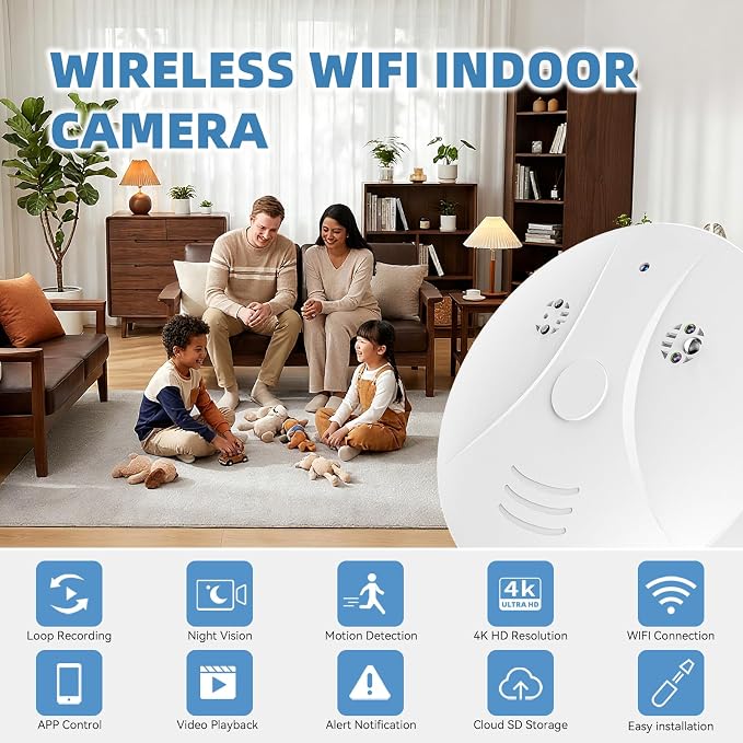 1080P HD Wireless Camera Smoke Detector - Image 5