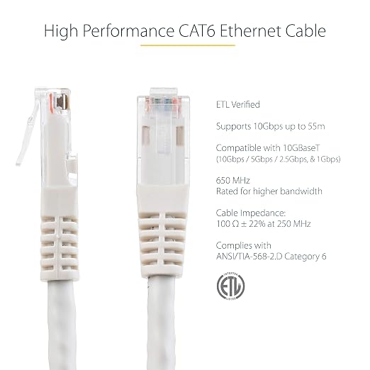 StarTech 1ft CAT6 Ethernet Cable - Image 2