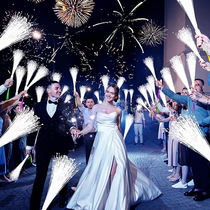SHQDD 36 PCS White Fiber Optic Sticks, LED Fiber Wands, Fiber Optic Wand - Image 5