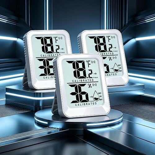 3 Pack Room Thermometer Indoor Hygrometer Digital Mini Humidity Meter Gauge - Image 2