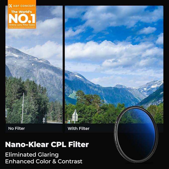 K&F CONCEPT 46mm Circular Polarizer Filter Ultra-Slim 18 Multi-Coated Optical - Image 2