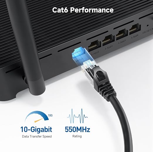 Cable Matters 10Gbps 10-Pack Snagless Short Cat 6 Ethernet Cable - 4ft - Image 4