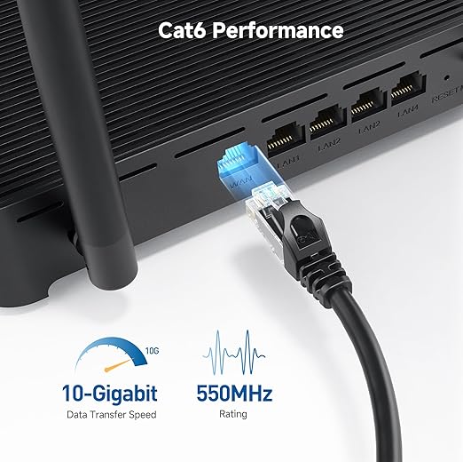 Cable Matters 10Gbps 10-Pack Snagless Short Cat 6 Ethernet Cable - 3ft - Image 3