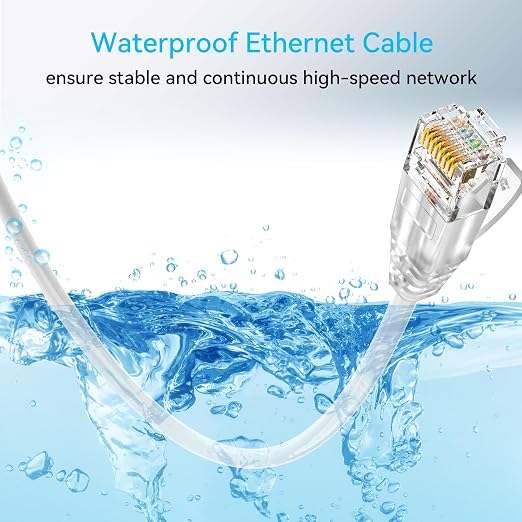 Cat6a Ethernet Cable Slim 300ft Outdoor&Indoor, 28AWG Pure Copper Cat6 Internet - Image 6