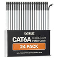 Everest Ultra Slim Cat6a Ethernet Patch Cables 15ft Black by EverestMediaSolutions