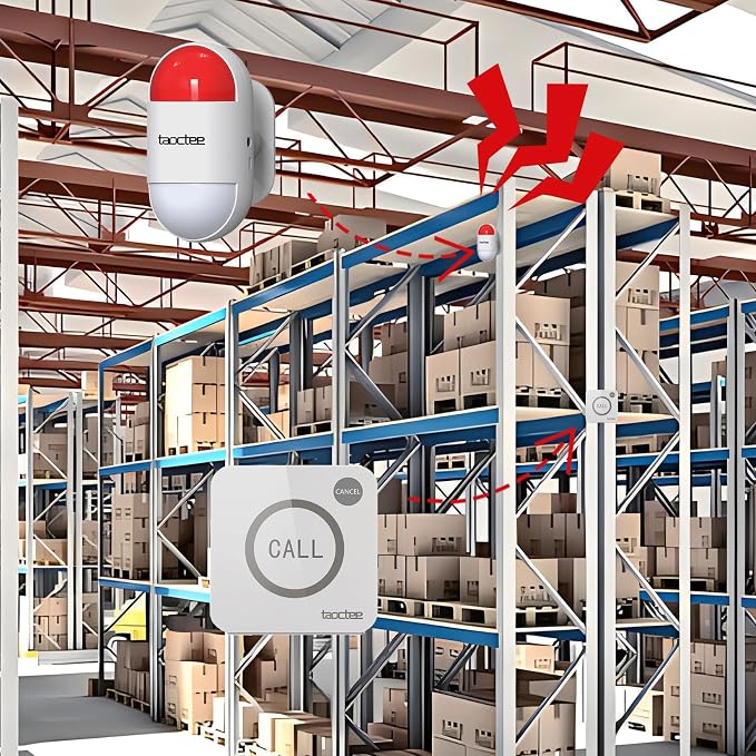 Panic Button Alarm for House Remote Control Strobe Siren Alarm System Sound & - Image 4