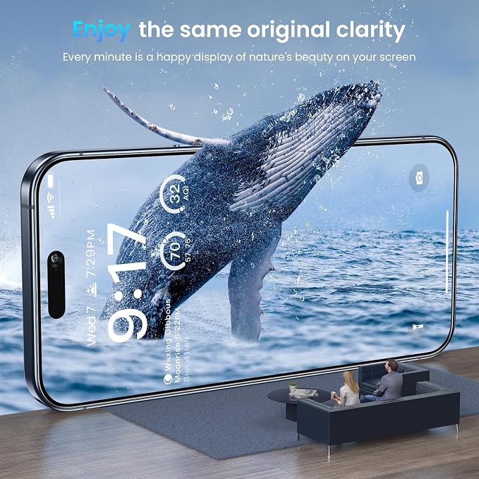 Fotbor [3+3 Pack for iPhone 15 Pro Screen Protector - Image 4