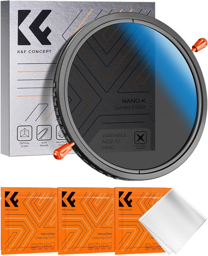 K&F CONCEPT 58mm Variable ND2-32 & Circular Polarizing Lens Filter in 1 by KFCONCEPT