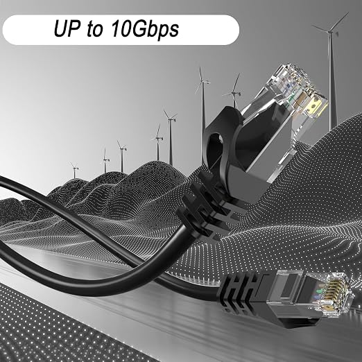 CAT6 Ethernet Cable 60FT 23AWG High Speed 500MHz 10Gbps Transmission Speed - Image 2