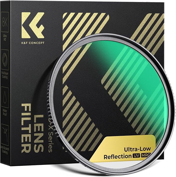 K&F CONCEPT 82mm Ultra-Low Reflectivity MCUV Lens Protection Filter 28 by KFCONCEPT