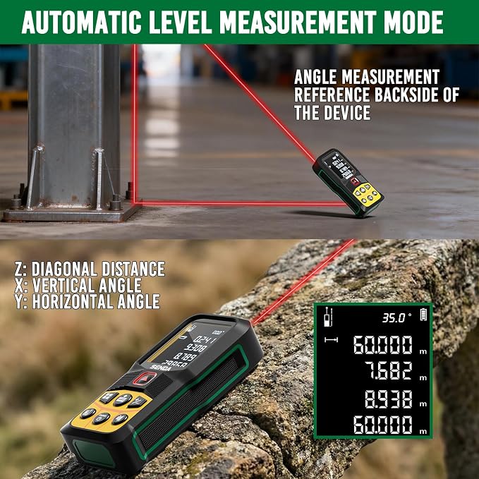 SENDA Laser Measure, Upgraded High-Accuracy 148Ft Laser Measurement Tool - Image 7