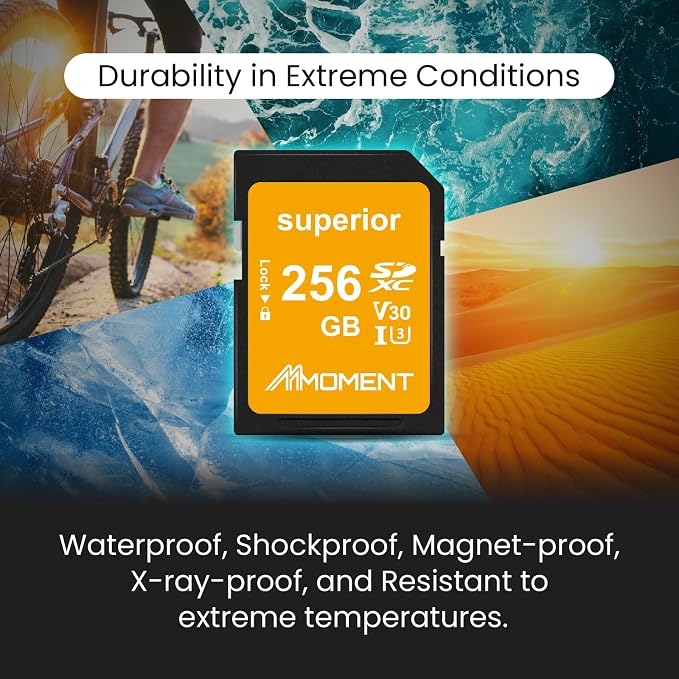 MMOMENT 256GB Full-Size SD Card UHS-I U3 V30 Class 10 High Speed SDXC – Up to - Image 6