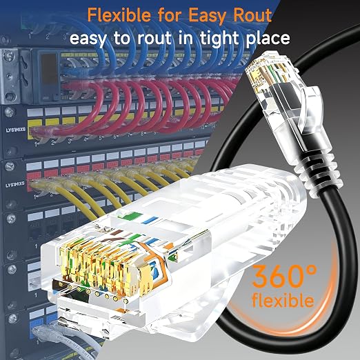 Cat6 Ethernet Patch Cable 0.5 ft, Cat6 Patch Cable - Image 3