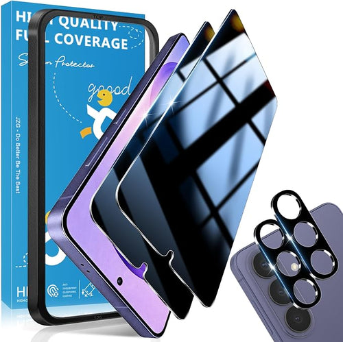 2+2 Pack for Galaxy S26 Privacy Screen Protector and Lens Protector, Ultrasonic by JavoYion