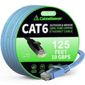 Cat 6 Ethernet Cable 125 ft, Indoor&Outdoor, High Speed 10Gbps Flat Internet by CableGeeker