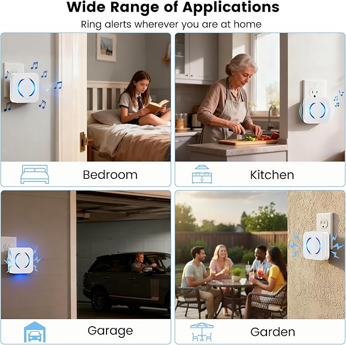 WiFi Wireless Doorbell Chime for Google Nest Ring Blink – No Wiring Needed - Image 7